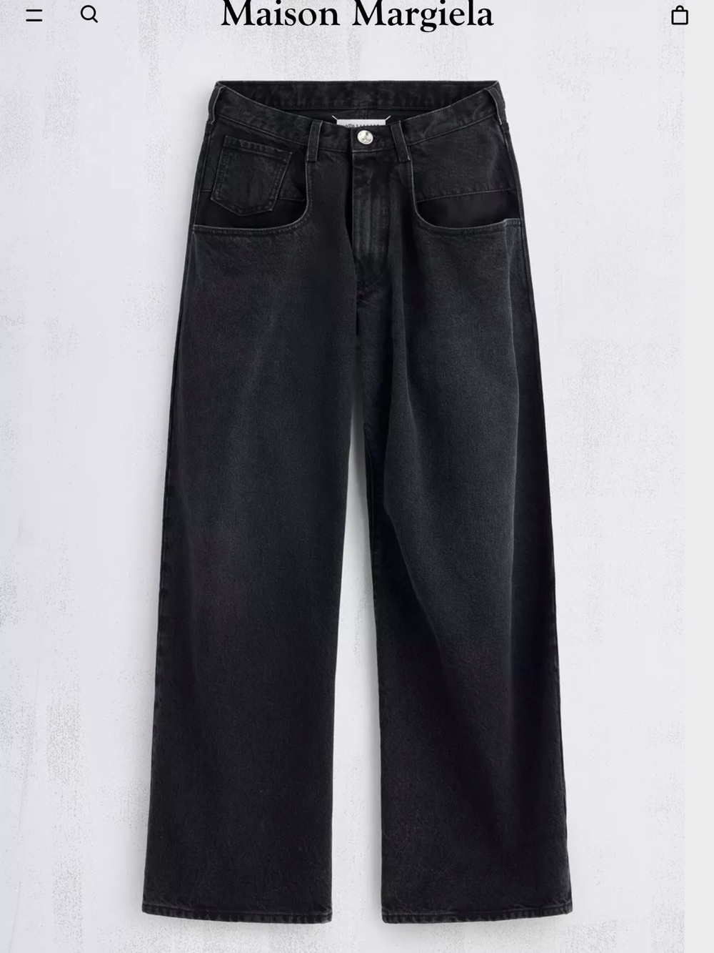 Maison Margiela Black Wide-Leg Denim Jeans